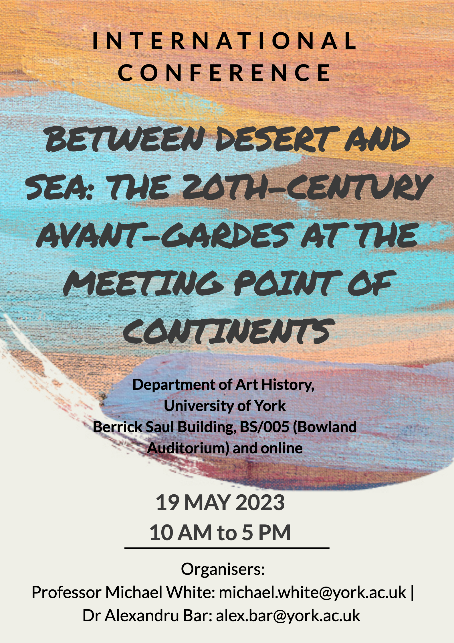 Between Desert and Sea event poster
